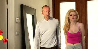 Stepdaughter & Friend Spy On Big Dick German Stepdaddy Showering