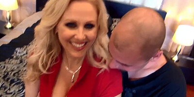 Busty Hot Cougar Julia Ann Bangs 2 Hard Rock Cocks!