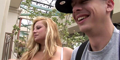 Huge Tits Mom Friday Sucks Cock in Van then Fucks a Young Guy