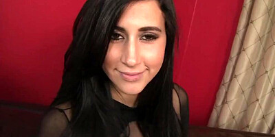 Beautiful Latina is so happy to see this huge fat cock