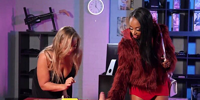 Black diva copulates with lustful sex shop owner