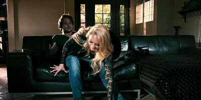 A blonde with a nice cunt is receiving a lot of male attention today