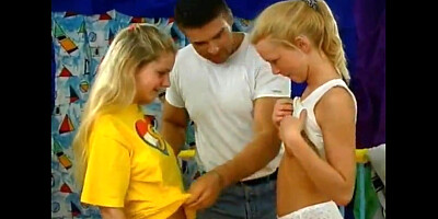 Hungarian blondes act in threesome porn video
