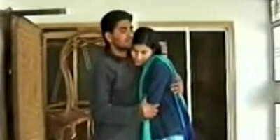 Newly married indian couple on honeymoon