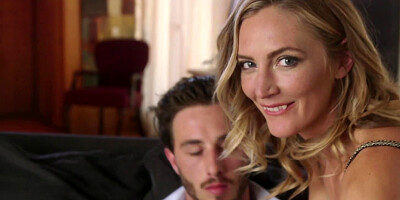 Blonde MILF is hungry for the pink cock of her young lover