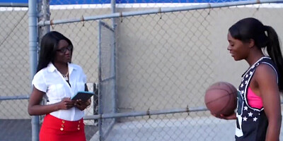 Black babes enjoy kinky sex in the bedroom