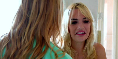 A pair of gold-haired sweethearts derive a great deal of pleasure from sapphic love