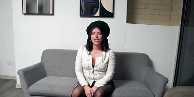 Casting couch audition with thick Latina