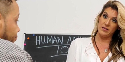 Kayla Paige is having sex in the classroom with a student