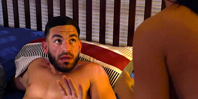 Mom and stepdaughter are fingering while sharing that hard pecker