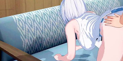 Itsuka Shidou X Tobiichi Origami having sex in hotel longue