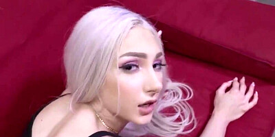Blonde cutie Skylar Vox plays with hard cock in a POV video