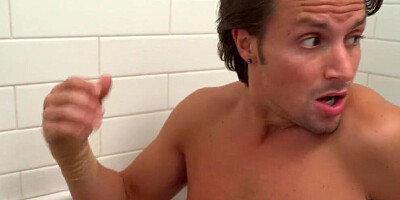 Two randy chicks are sharing the handsome hunk in a threesome