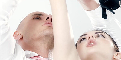 Glamorous Russian teen enjoys lusty fetish pussy fucking with her young stud