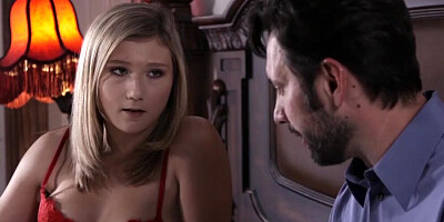 Lingerie clad April Aniston dicked by stepdaddy stud