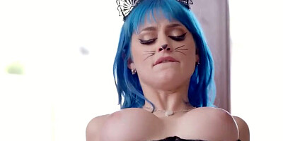 Step Siblings Caught: Jewelz Blu Dresses As A Sexy Lingerie Kitty To Fuck Her Stepbrother On PornHD