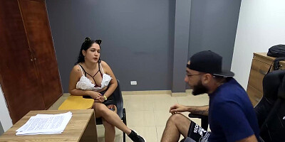 She is willing to do whatever it takes to get a job. Even fucking me without a condom