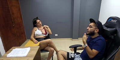 She is willing to do whatever it takes to get a job. Even fucking me without a condom