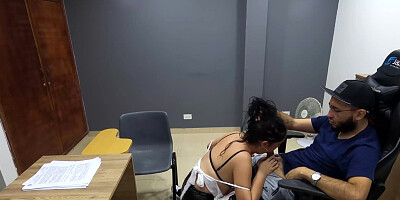 She is willing to do whatever it takes to get a job. Even fucking me without a condom