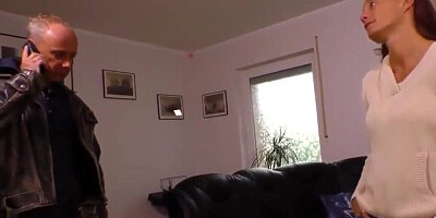 Slutty redhead cougar seduces and fucks her husband's best pal