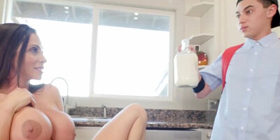 MILF Ariella Ferrera is obsessed with Juan because of his massive cock