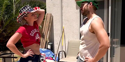 Stepdad cannot Resist Lisey Sweet's Country Ass