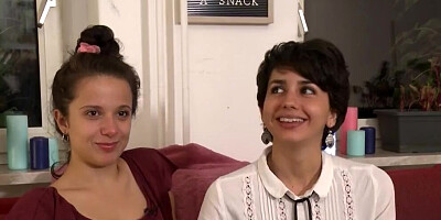 Two lesbian amateurs are exchanging tenderness and touch each other