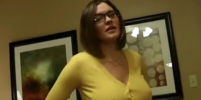 Naughty cougar is shagged and creampied by stepson's horny friend