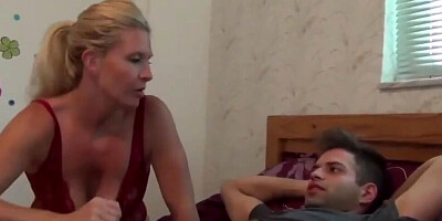 Chubby blonde mom is dicked down by her horny stepson