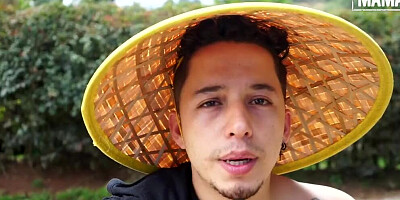 Small-breasted girl is fucked from behind and in cowgirl position