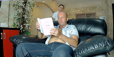 Schoolgirl doing blowjob and anal fisting to her stepfather