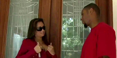 Astonishing cougar is poked with a black cock balls deep