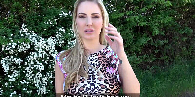 Euro blonde was in the mood for doing anything sexually related in public for money