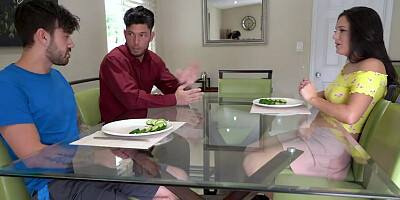 Step Siblings almost Caught Fucking by Step Daddy - Family Strokes