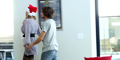 Olivia Austin fucks stepson on Xmas day