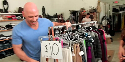 MILF fucked at a clothing store