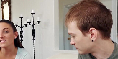 Melanie Hicks blows stepson and receives his cock balls deep