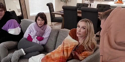 Sis Swap - Horny Friends Decide To Swap Their Cute Stepsisters And Bang Them To Warm Up In The Cold