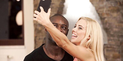 Gorgeous Nesty and Antonio Black at black guy trailer