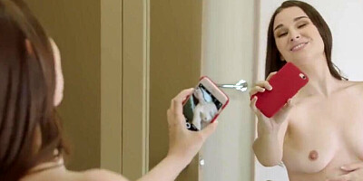 Petite white lady is choking on a BBC before taking it in her pussy