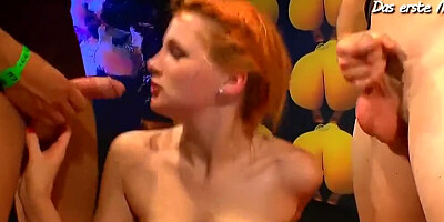 Little Redhead Emma Hardcore Gangbang - German Goo Girls