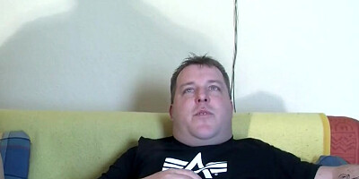 Cheating housewife is fucking with neighbor while husband jerks off