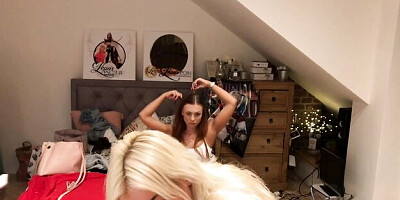 Lingerie party movie with sinful lassie from Leons TV