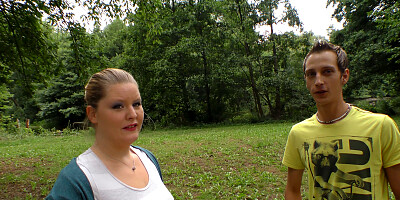 Fat mgirl blows a skinny guy and gets fucked from behind