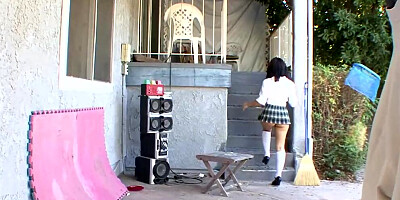 Schoolgirl fucks horny stepBrother