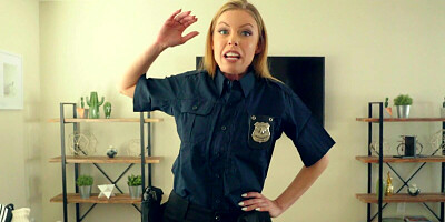 Slutty lady cop Britney Amber fucks a suspect so wildly