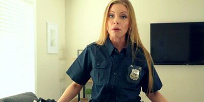 Slutty lady cop Britney Amber fucks a suspect so wildly