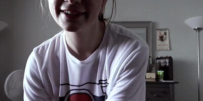 HOT TINY TEEN Seductive Step Sister Fucks Grounded Brother in Thigh Highs