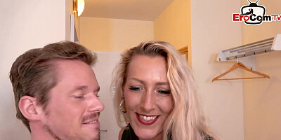 GERMAN Mature Mom with Big Tits at Close up POV