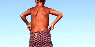 Kinky voyeur is secretly filming those MILFs on a nudist beach